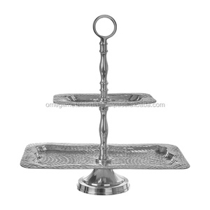 Support à fruits à trois niveaux en fil métallique avec plateaux en bois, organisateur d'étagères pour comptoir, buffet, présentoir de desserts - Product Image 6