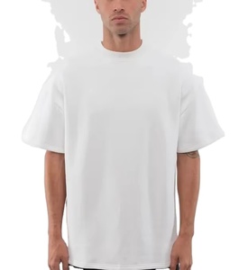 T-shirts amples pour hommes 2026 en gros, personnalisables avec logo imprimé, en coton épais respirant et extensible, teints unis, effet délavé, coupe oversize - Product Image 5