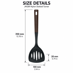 Spatule de cuisine Jaya Mata JM289 en nylon à fentes, antiadhésive, résistante à la chaleur, avec manche ergonomique en ABS - Product Image 2