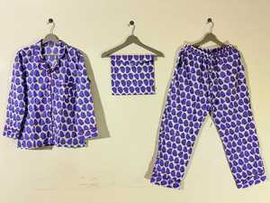 Floral Print Women Pajama <b>Set</b> Cotton Sleepwear Long Sleeve Lounge Wear for Summer - Product Image 6