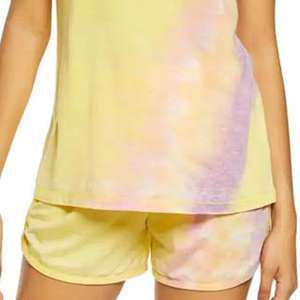 Conjunto de Top de Manga Corta y Pantalones Cortos para Mujer, Dos Piezas de Verano, 100% Algodón, Ropa de Mujer, Conjuntos de Mujer, Conjunto de 2 Piezas de Algodón - Product Image 2