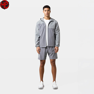 Best Quality Windbreaker Jacket and <b>Shorts</b> 2 Piece Set Wholesale LOW MOQ Custom Manufacture Embroidered Zip Up Nylon <b>Short</b> Set - Product Image 2