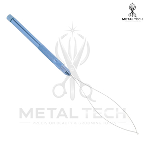 Blue Hair Extension Kit Latch Hook Pulling <b>Needle</b> Wire Loop <b>Threader</b> Holder Set for Micro Ring Beads Ventilating Tools - Product Image 6