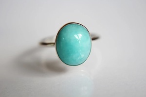 Anillo de Amazonita Natural en Plata de Ley 925, Anillo de Piedras Preciosas Hecho a Mano para Mujer, Joyería al por Mayor, Anillo de Amazonita Natural - Product Image 6