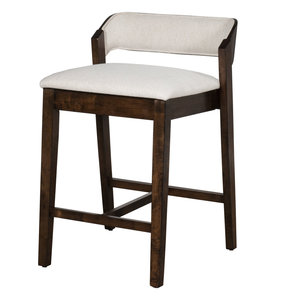 Modern Upholstered Counter Chair Solid Wood Kitchen <b>Stool</b> for Cafe Restaurant <b>Dining</b> Room Home Furniture Design - Product Image 2