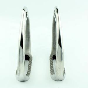 Estribos de equitación de acero inoxidable de alta calidad con logotipo personalizado, ligeros, transpirables, de seguridad para exteriores, con liberación rápida del pie. - Product Image 4