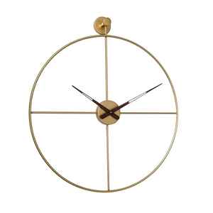 Horloge Murale Luxe Moderne Minimaliste en Métal Noir, Design Cercle Flottant, Mouvement Quartz Silencieux pour Hôtels de Charme, Bureaux et Décoration - Product Image 3
