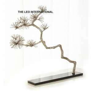 Escultura Abstracta de Hierro, Estatua de Arte Moderno, Base Cuadrada de Piedra, Duradera, Ecológica, Decoración para el Hogar, Adorno para Sala de Estar - Product Image 4