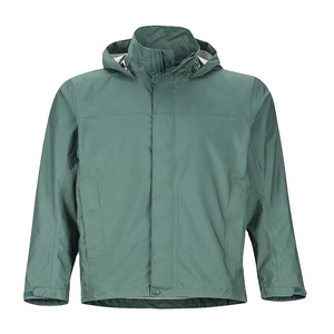 Outdoor Hooded Canvas Waterproof Windbreaker <b>Jacket</b> <b>Men</b>-Customizable Breathable Loose Fit Streetwear <b>Running</b> Front Embroidery - Product Image 4