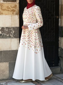 Abaya Holgada de Rayón con Bordado Floral, Larga hasta el Suelo, de Manga Larga, Modesta, para Eid, Ramadán, Oración, Vestido de Noche para Mujer - Product Image 4