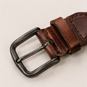 Trendy Men's Durable Alloy Buckle Solid Eco-Friendly for Leather Waist <b>Belt</b> Casual Fashion <b>Accessory</b> for Business Casual - Product Image 2