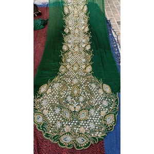 Tela de seda somalí con cuentas al por mayor para vestidos de novia y ropa nupcial para niñas - Product Image 1