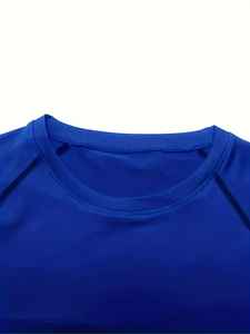 Camiseta de Compresión Ajustada para Hombre, Manga Corta, Diseño Sólido, Transpirable, de Secado Rápido, para Correr, Gimnasio, Ejercicios al Aire Libre - Product Image 5