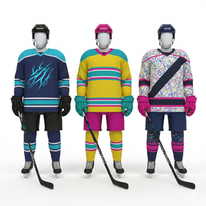 Uniforme de Hockey sobre Hielo Sublimado con Diseño Personalizado, el Más Vendido, 100% Poliéster, Transpirable, Ecológico, Unisex para Adultos, 300g - Product Image 3