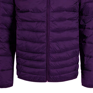 Full Zip Cold Weather Lightweight Outerwear Warm Custom Design Casual Cotton Filled Nylon Polyester Padded Winter Jackets Hooded - Product Image 3