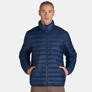 Chaqueta de Invierno Casual para Hombre, Diseño Moderno, Estilo Urbano, Patrón Sólido, Cuello Alto con Cremallera, Hecho a Medida - Product Image 5