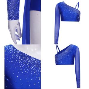 Tops Cortos de Danza Latina Moderna para Mujer, Ropa de Danza Contemporánea, Práctica de Danza Contemporánea, Venta al por Mayor - Product Image 3