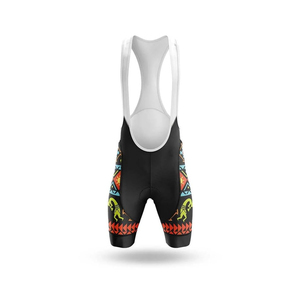 Ensemble de maillot de cyclisme pour homme, noir, manches courtes, avec motif tribal et design lézard, kit sportif respirant - Product Image 6