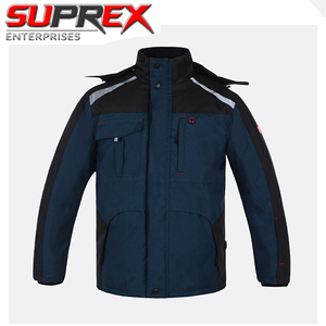 Mens Waterproof Knitted Cotton Fox Trim Softshell Hooded Jacket Windproof Fleece <b>Lined</b> Outdoor <b>Coat</b> Breathable Lightweight - Product Image 5