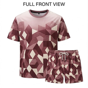 Conjunto de Camiseta y Pantalones Cortos Modernos e Informales, Tela Suave y Transpirable, Diseño para Streetwear y Estilo de Vida - Product Image 1