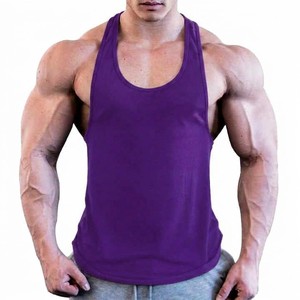 <b>Mens</b> Purple <b>Stringer</b> Tank Top Racerback Sleeveless Muscle Fit Gym <b>Vest</b> Lightweight Breathable Workout Shirt Stylish Fitness Wear - Product Image 3