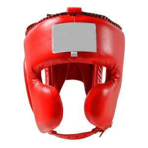 Red PU Boxing & Taekwondo Head Guard for Martial Arts Training Winter Ready All Seasons Protective <b>Equipment</b> - Product Image 1