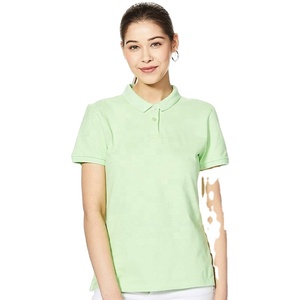 Logo personnalisé T-shirt polo de golf en coton de couleur unie pour femmes court vêtements d'été à vendre prix raisonnable - Product Image 1