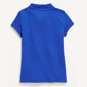 Polo Bordado con Logotipo, Uniforme Escolar Azul de Algodón Unisex con Detección de Agujas para Niños Escolares - Product Image 3