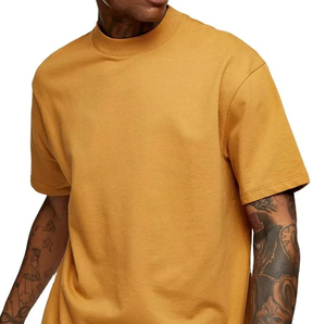 เสื้อยืดออกกำลังกายแขนสั้นทรงปกติ ผ้าฝ้ายออร์แกนิค 100% สำหรับผู้ชาย พิมพ์โลโก้ได้ตามสั่ง มีไซส์ใหญ่ ทรงบ็อกซี่ - Product Image 2