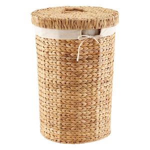 Handwoven Water Hyacinth <b>Laundry</b> <b>Basket</b> <b>with</b> <b>Lid</b> Natural Storage <b>Basket</b> for Home Organization - Product Image 2