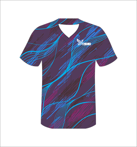 Custom Sublimation Baseball Jersey V Neck Polyester Moisture Wicking Sports Team Uniform <b>Athletic</b> Shirt OEM Manufacturer - Product Image 3