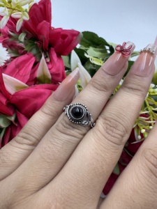 Black Onyx Silver Plated <b>Ring</b> Handmade Gemstone Vintage Design <b>Ring</b> For Women Wholesale - Product Image 1