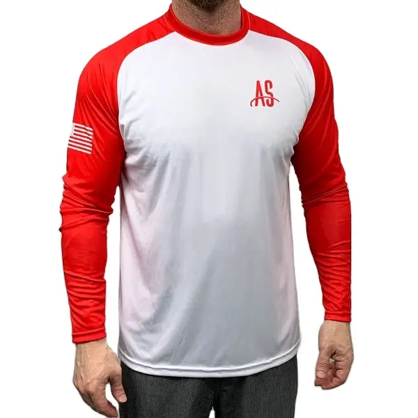 High Quality bulk long sleeve t shirt with custom fabric contrast color full sleeve t-shirts for men at wholesale price