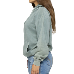 Sweat à capuche pour femme en molleton doux, coupe décontractée, style vintage délavé, manches longues, 300g, personnalisable - Product Image 2
