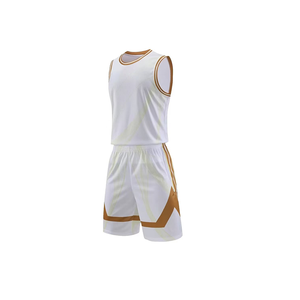 Custom Sublimated Basketball Uniform Set Sleeveless Tank Top And Shorts Geometric Print Moisture Wicking Unisex Adult <b>Athletic</b> - Product Image 2