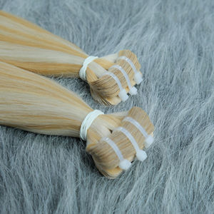 Extensions de cheveux humains blonds vietnamiens droits naturels de qualité supérieure avec ruban adhésif prix d'usine commande en gros cuticule alignée - Product Image 5