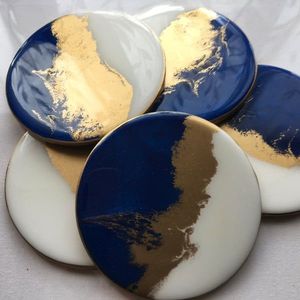 Durable Resin <b>Coaster</b> Set <b>For</b> Daily Use Heat Resistant Non Slip <b>Drink</b> <b>Coasters</b> <b>For</b> Home - Product Image 4