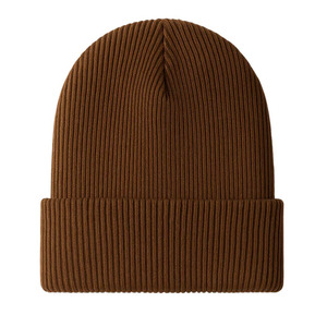 Unisex Solid Color Knit Beanie <b>Hat</b> 100% Acrylic Winter Warm Casual Headwear for Adults 56-58CM Stretch Fit - Product Image 1
