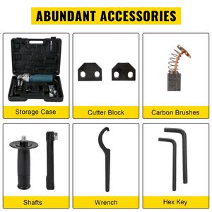 Cisaille à métaux électrique sans fil 625W, 1000 tr/min, rotor haute vitesse, coupe 0,16 po/4 mm, 110V, lames remplaçables, fonctionnalités de rangement - Product Image 6