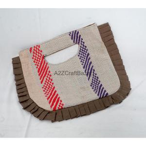 Handmade Vintage Multicolor 100% Cotton Suzani Floral Embroidery Women's Clutch <b>Bag</b> From Rajasthan - Product Image 5