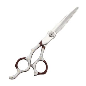 Tijeras de Peluquería Profesionales con Mango de Madera de Caoba Rojiza, Tijeras de Barbero de Acero Inoxidable para Cortar el Cabello, Tijeras de Salón - Product Image 4