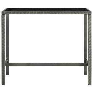 Set da Bar in 9 pezzi in Poly Rattan grigio con cuscini collezione di mobili da esterno - Product Image 4