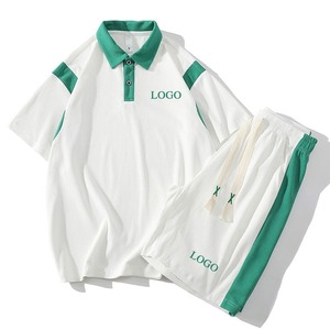 Custom Private logo Casual Sports Two Piece <b>Set</b> High Quality Soft 100% Cotton T-shirt and Shorts <b>Set</b> for Men - Product Image 2