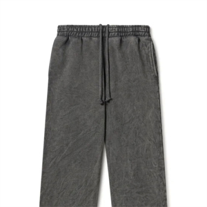 Custom Men's Lightweight 100% Cotton Loose <b>Flared</b> <b>Sweatpants</b> Solid Color Joggers Logo Print Mid Waist Casual Style Bootcut - Product Image 4