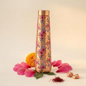 Tapa de Botella de Agua de Cobre Puro 900Metal con Logotipo Personalizado, Diseño Clásico, Portátil, a Prueba de Fugas, para Uso Escolar y de Oficina - Product Image 1