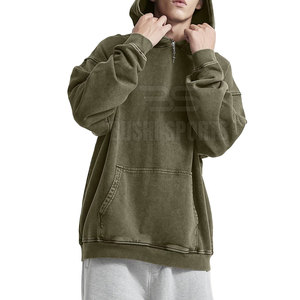 Sweat-shirts à capuche oversize pour hommes, style streetwear de haute qualité, effet délavé à l'acide, fabriqués au Pakistan. - Product Image 2