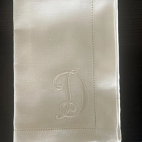 Serviettes en lin personnalisées brodées à la main, serviettes de mariage brodées, sets de table monogrammés à la main, vente en gros