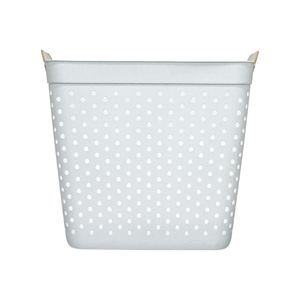 Cesto per biancheria bianco da 2 bushel, flessibile, rettangolare, decorativo - Product Image 3