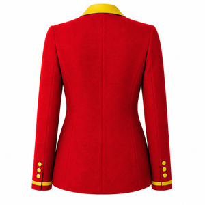 Custom NSPDK sorority Blazer embroidered logo red and gold Polyester Lining with Printed <b>Repeating</b> logo for female - Product Image 3