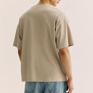 เสื้อยืดครอปผู้ชายคุณภาพพรีเมียม เนื้อผ้าหนา ทรงโอเวอร์ไซส์ ผ้าฝ้าย 100% ไหล่ตก แห้งเร็ว ทันสมัย ทรงหลวม - Product Image 5